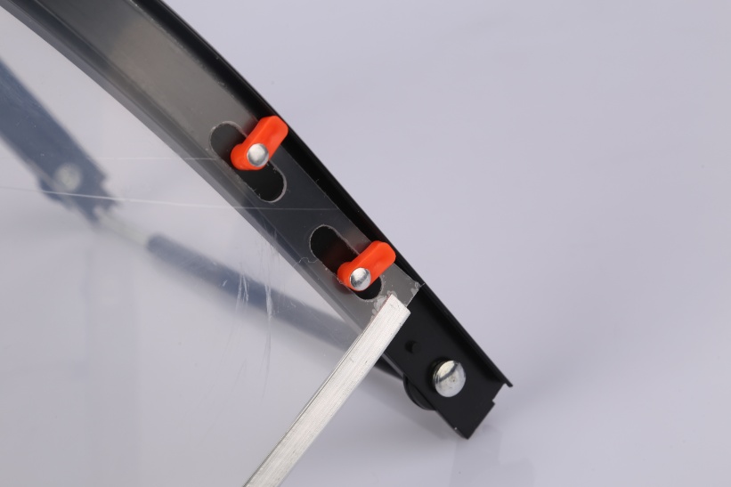 Protective face shield with aluminum frame