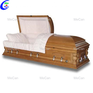 Funeral home storage the corpse wood coffin