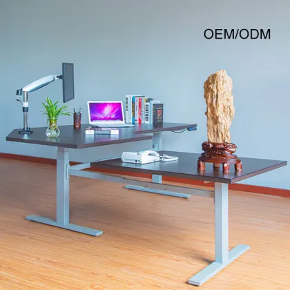 Custom Tall Corner Computer Sit Stand Height Desk
