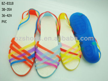 summer sexy PVC shoes 2013 sandal low price ladies sandal made in China
