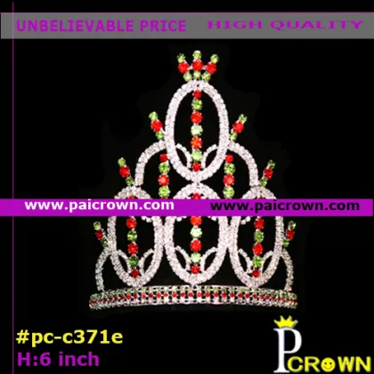 Silver round  king pageants tiaras crowns