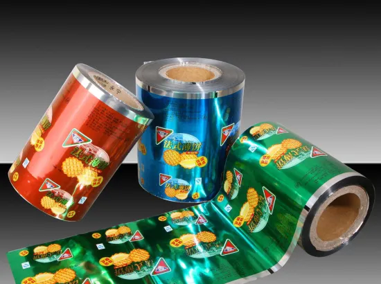 Food Grade Plastic Roll Film For Snacks , Colorful Printing Food Packaging Bag