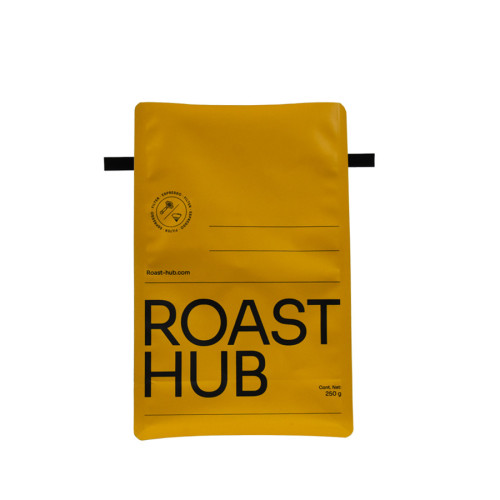 Gold foil heat sealable plastic coffee bags