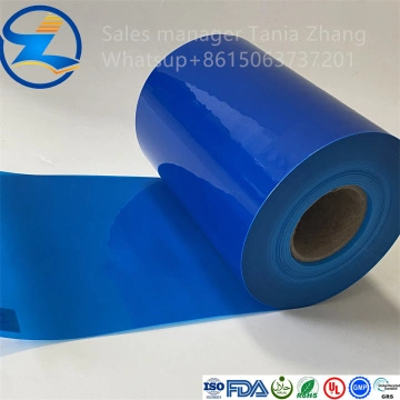 Custom Blue Color Holographic PVC Plastic Sheet Roll China