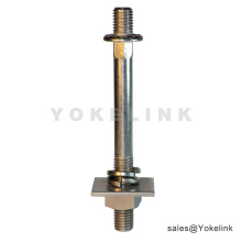 Poste de línea de vástago largo galvanizado