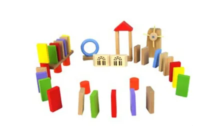 98 pcs wooden domino toys set,Popular wooden domino toy game set for kids
