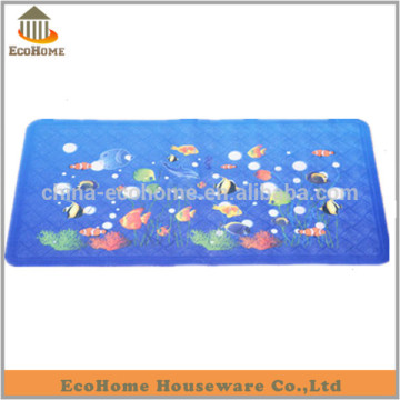 Hot sell bathroom mat pvc bath rug covered with cloth