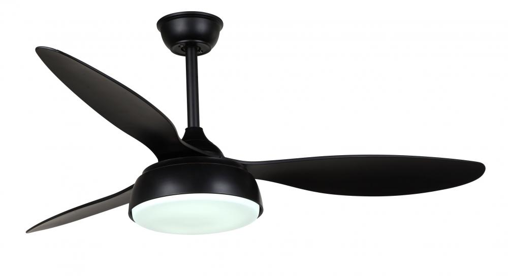 Ventilador de teto decorativo moderno de 3 lâminas com luz