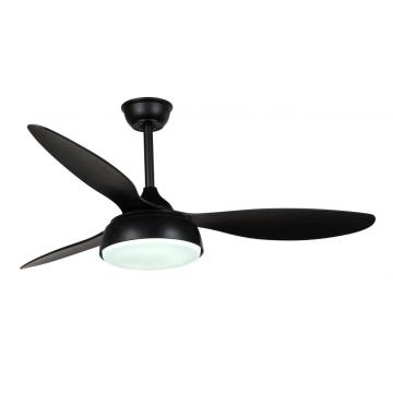 Ventilador de techo decorativo moderno de 3 aspas con luz