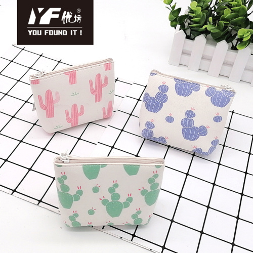 Coin Pouch Cactus style PU make up coin purse Manufactory