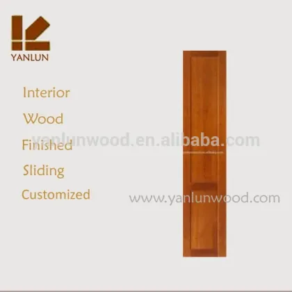 red color solid pine wood sliding with hardware wardrobe sliding door