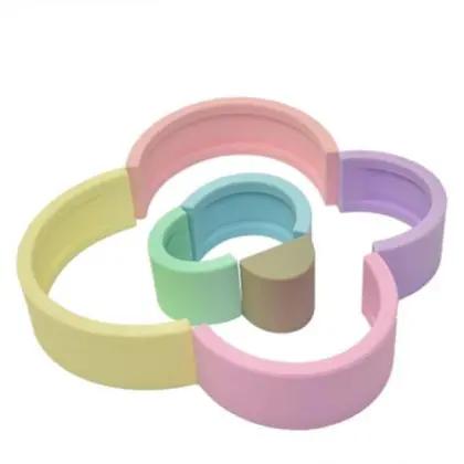 Silicone Rainbow Bridge Stacking Toys Building Blocks EDU