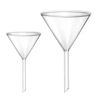 Glassware Short Type Glass Funnel 180mm