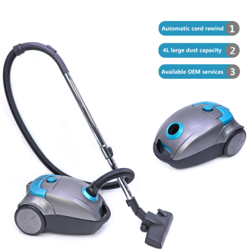 1600W 19kPa Powerful Home Cyclone Canister Vacuum Cleaner with Bag
