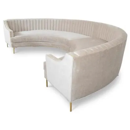 Modern U Shape Sectional Sofa Set - Luxury White Living Room Furniture