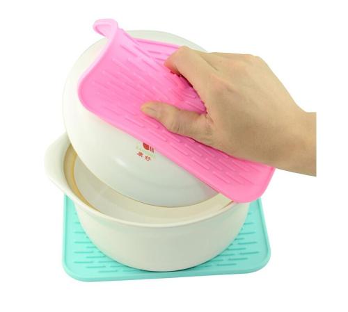 Mode roze siliconen pot wrapper glazen tafel coaster