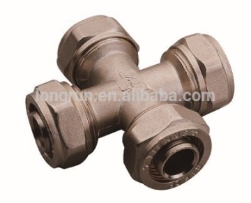 Lead Free Cross 4 Way Copper Fitting