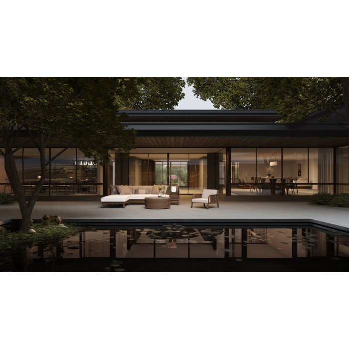 Janela deslizante de alumínio com tela mosquiteira Série Jazz