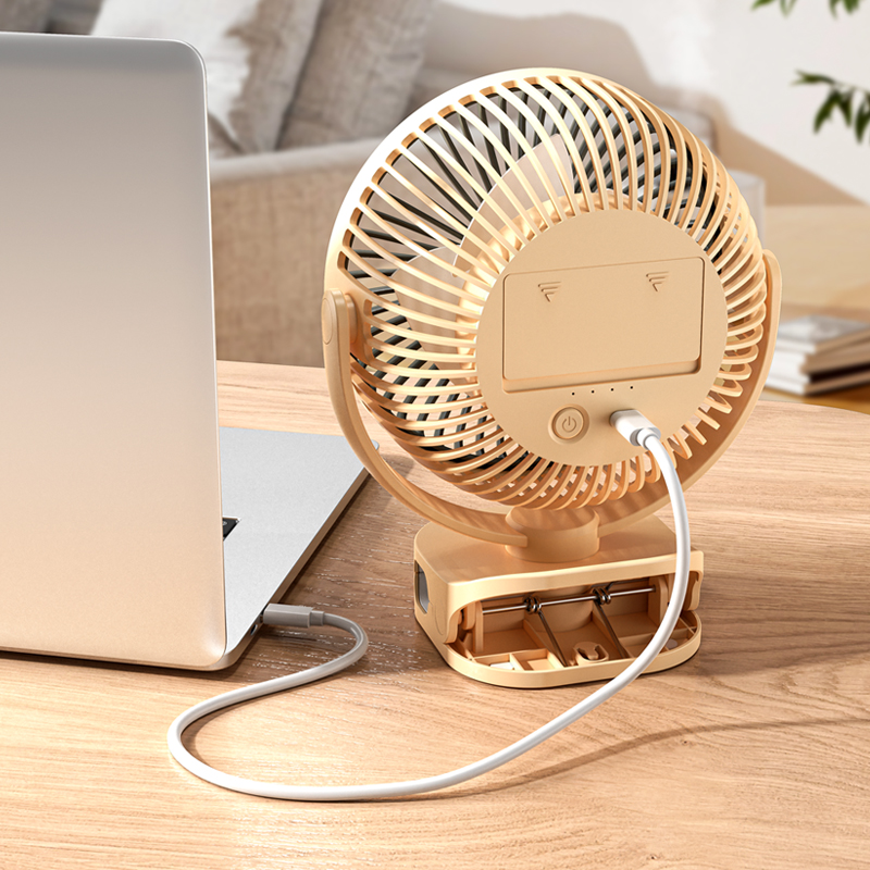 USB Rechargeable Adjustable Clip Mini Desk Fan