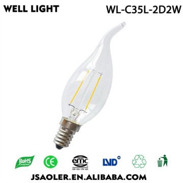 LED Bulb led filament light 2W E27 IP65 indoor lighting glass High quality Super Bright