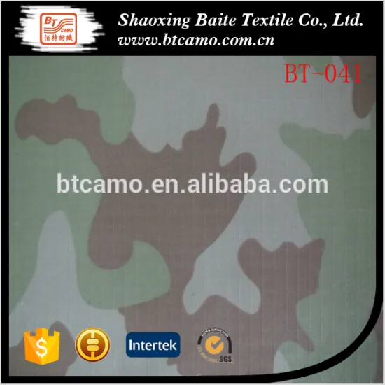 Military 3-Color Desert Camouflage Printed Fabric