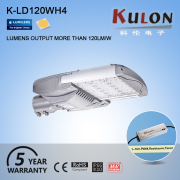 Easy installation wall mounted module aluminum housing 120 watt led street light