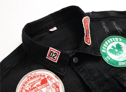 Characteristic Men's Denim Jacket with Patch