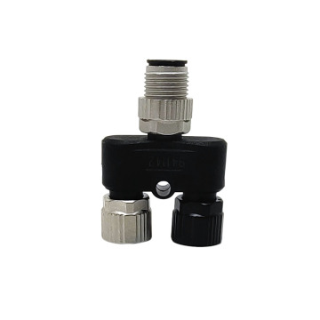 M12 macho a 2m12 conector de divisor y femenino