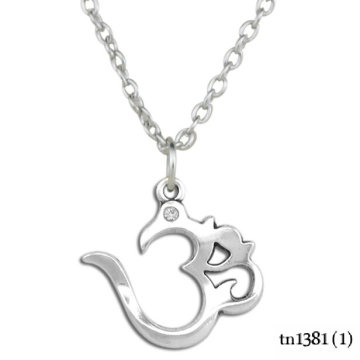 silver pendant yoga necklace