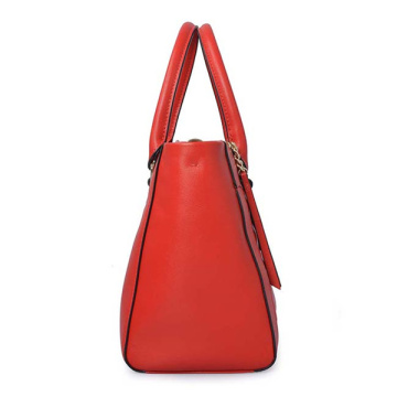 Large Zip-Top Bedford Tote Red Quilted Leather Bag