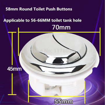 Inside Diameter 55mm Round Toilet Push Buttons,dual push button toilet flush,One-piece Toilet Water tank button,J17334