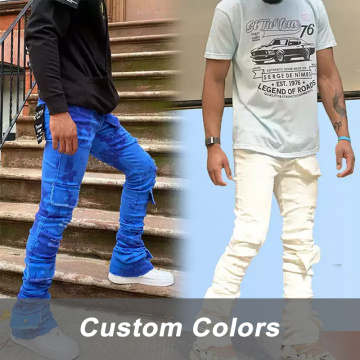 Color Men's Denim Pants Custom On Sale