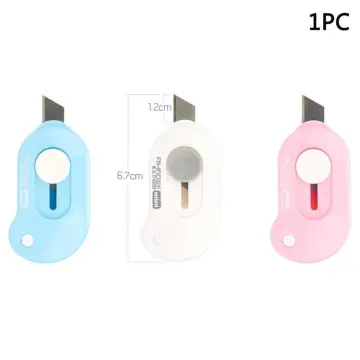 1PC Lovely Color Mini Portable Utility Knife Paper Razor Cutting Paper Cutter Blade Stationery Office L2M3
