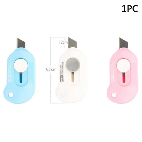 1PC Lovely Color Mini Portable Utility Knife Paper Razor Cutting Paper Cutter Blade Stationery Office L2M3