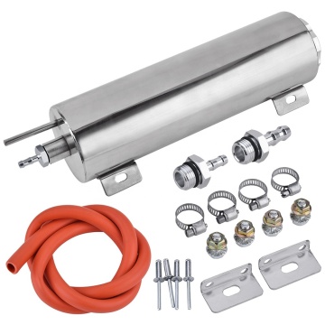 RACING 3\" x 10\" Polished Stainless Steel Coolant Overflow Tank - 32OZ Capacity