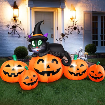 Halloween Outdoor Inflatables: Ghost, Skull, Pumpkin, and Balloon Decorations for Events