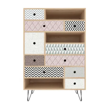Drawer locker wooden cabinet custom simple European style for living room furniture side cabinet side cabinet