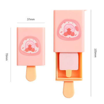 Cartoon Ice Cream Eraser for Students and Office Use