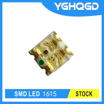 smd led sizes 1615 green blue and red