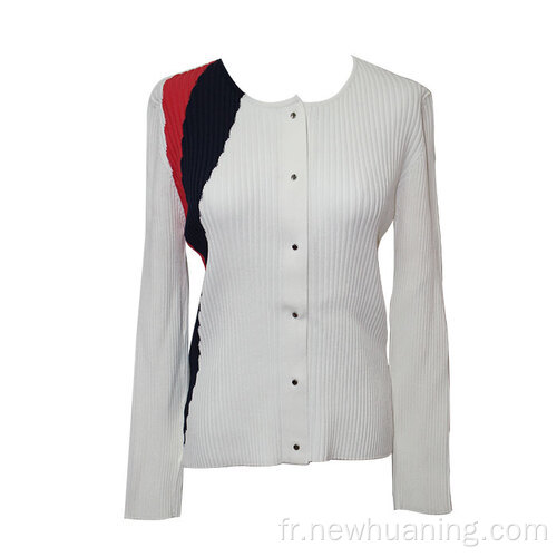 Pull en tricot blanc pour femmes