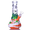 8,3 pouces Hippies Glass, Pumpkin et elfes Bong de bécher en verre, Bong Halloween, pipe d'eau en verre borosilicate avec chauve-souris