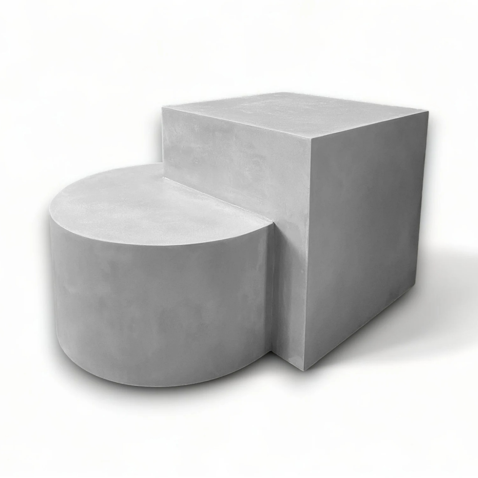 Personalized Square And Round Mosaic Concrete Coffee Table