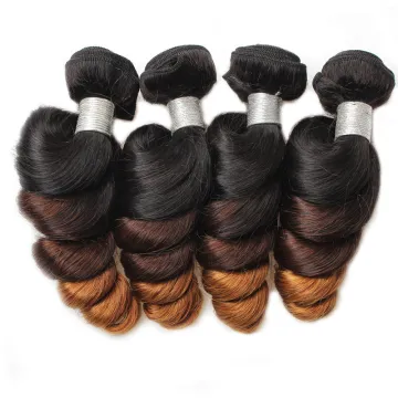 Best Selling 1B 27 Ombre Color 10A Grade Brazilian Virgin Human Hair Bundles With Lace Frontal Closure