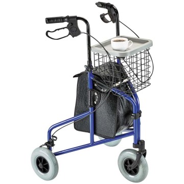 Rollator a 3 ruote completamente regolabile in altezza