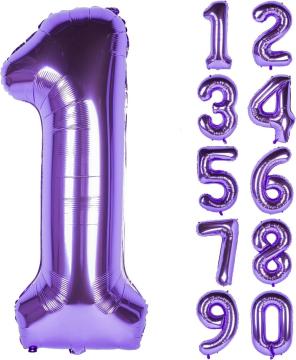 Birthday balloons multi-color number balloons
