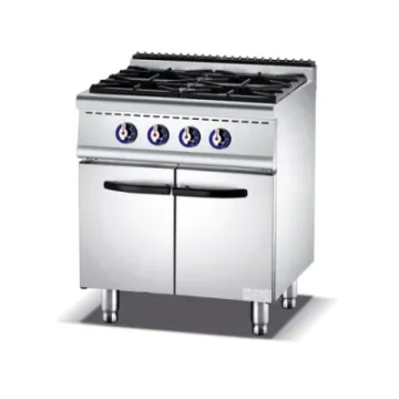 Commercial 4 Burners Range with Cabinet Kitchen Stove Gas Cooker