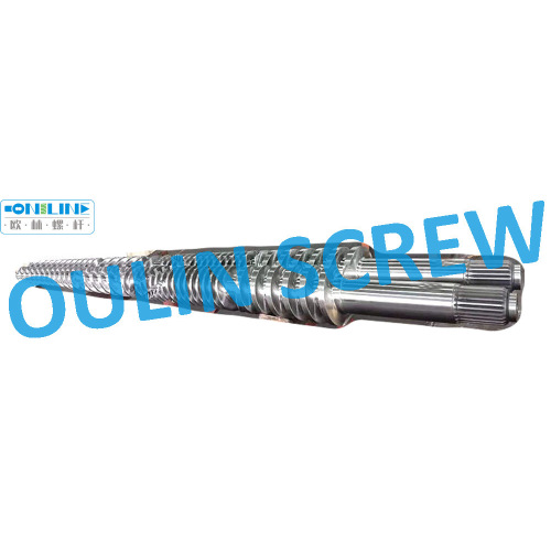 Cincinnati Cmt68 Twin Conical Screw and Barrel for PVC Extrusion, Cmt68/143 Screw Barrel