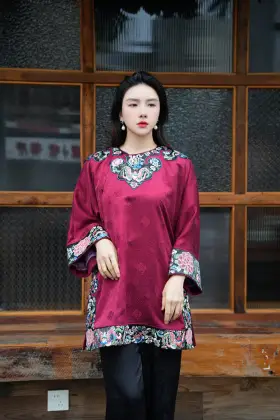 Shisanchai Tang Dynasty Chant Embroidered Xiangyunsha Top