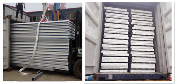 Blue Color 50mm Core Thickness EPS Sandwich Panel