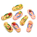 Kawaii Resin Fruit Slippers Charms Pendant Jewelry Flat Back Cabochon DIY Embellishments Accessory Party Decors